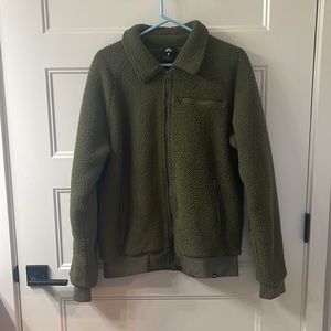 Mens Nike SB Sherpa Jacket, Size Medium, Olive Green
